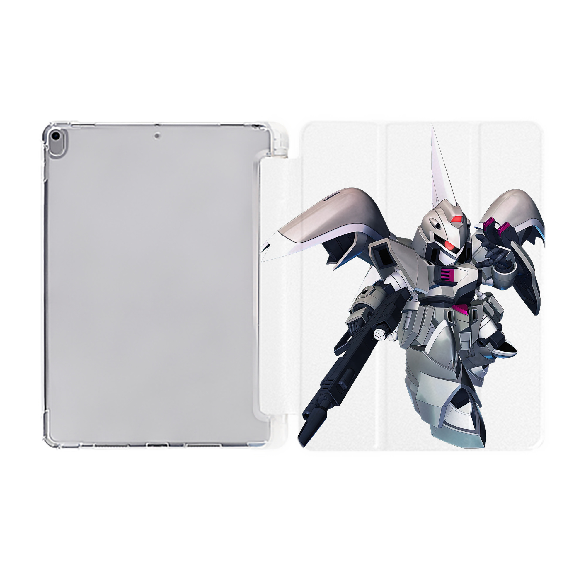 （画像用） 機動戦士ガンダム Mobile Suit Gundam IPad ケース ペン収納付き 三つ折りスタンド PUレザー×シリコン 対応機種9.5/10.5/10.9インチ